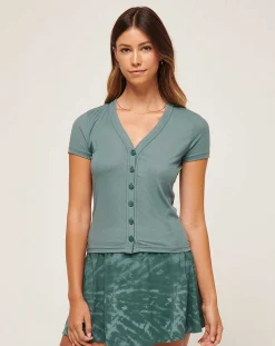 Butterfly Beach Ribbed Top