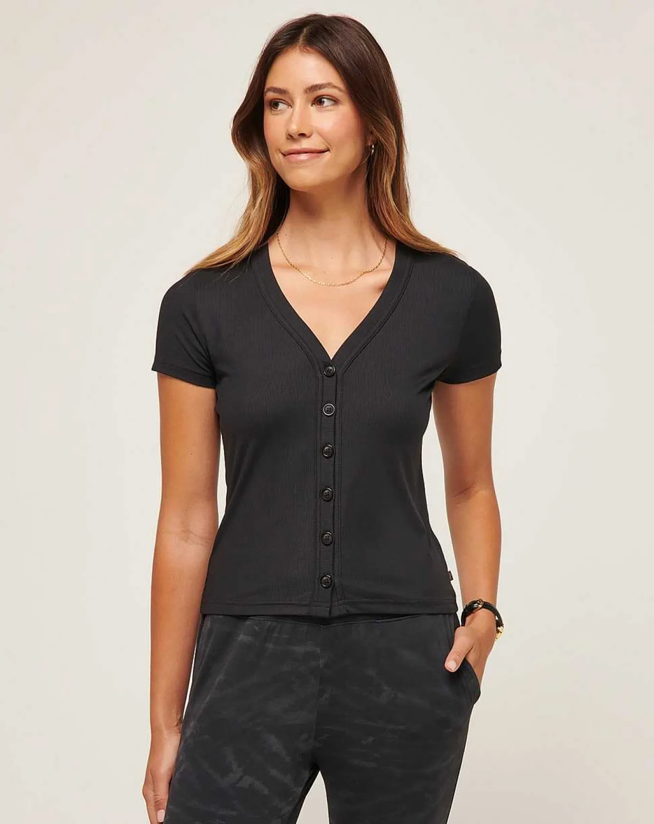Butterfly Beach Ribbed Top