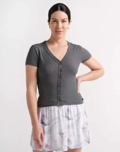 Butterfly Beach Ribbed Top