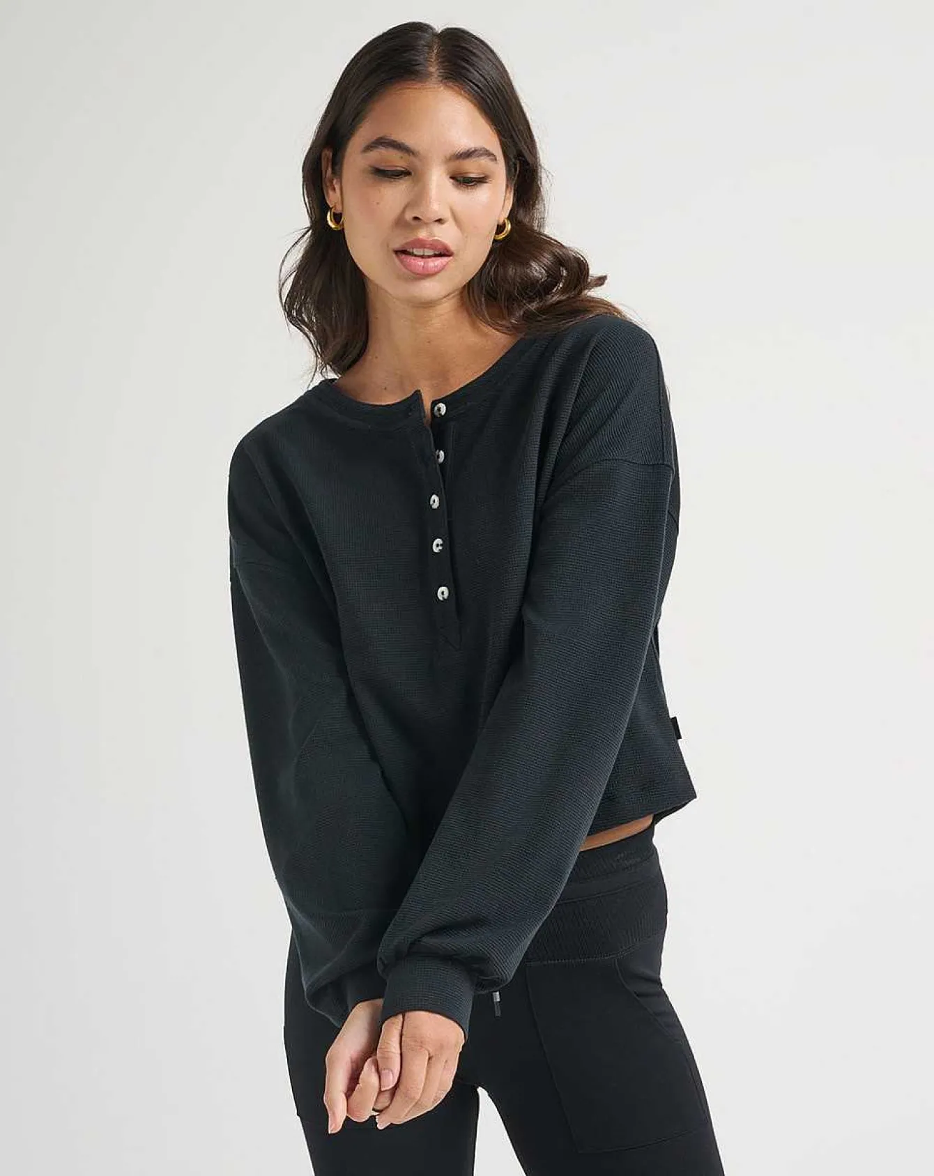 Casual Acquaintance Waffle Top
