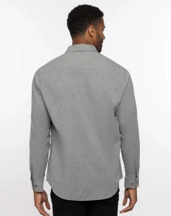 Cloud Flannel Button-Up
