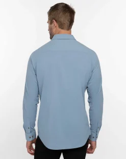 Cloud Flannel Button-Up
