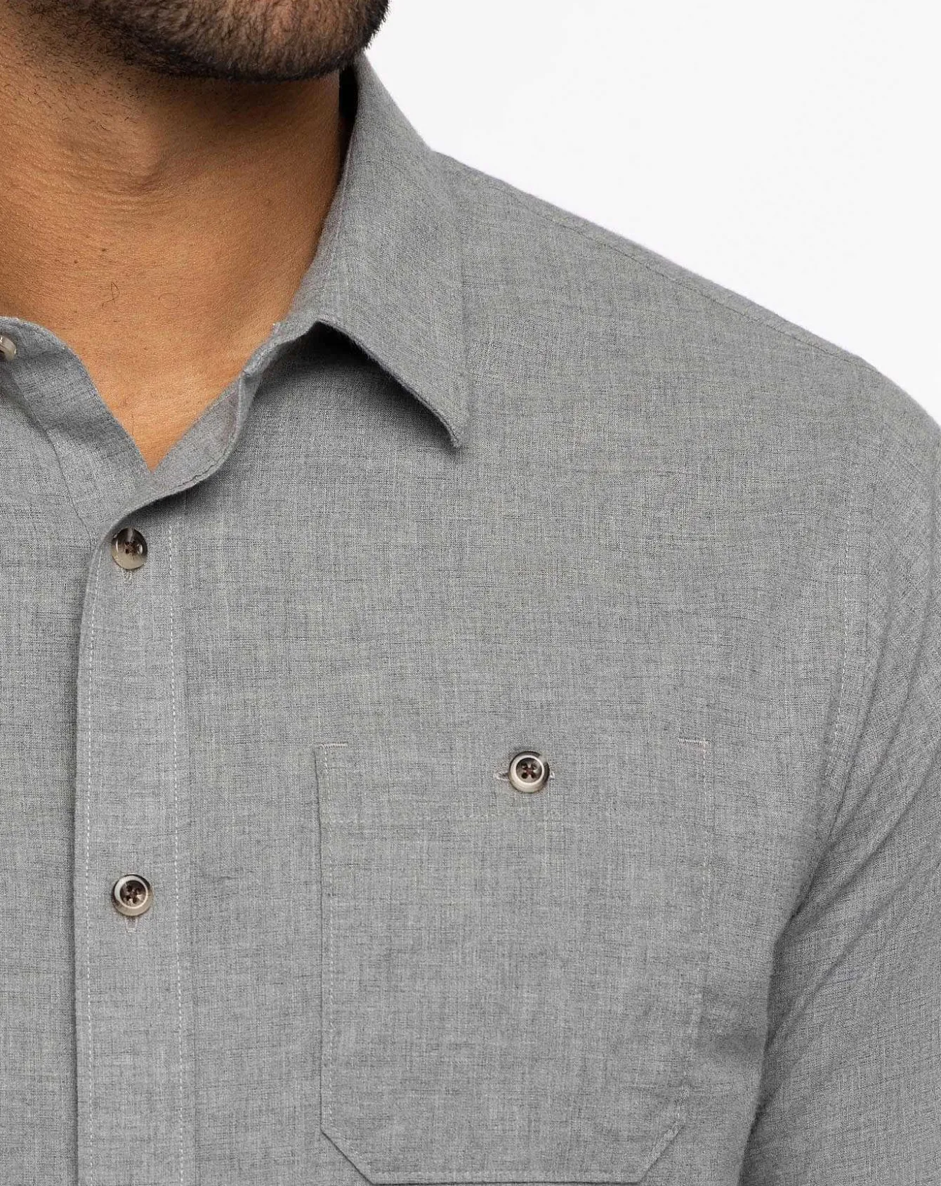 Cloud Flannel Button-Up