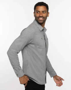 Cloud Flannel Button-Up