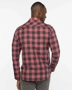 Cloud Flannel Plaid Button-Up