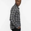 Cloud Flannel Plaid Button-Up