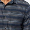 Cloud Flannel Stripe Button-Up