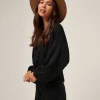 Cloud Terry Vneck Top