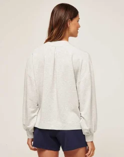 Cloud Terry Vneck Top