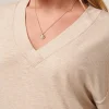 Cloud Terry Vneck Top