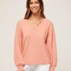 Cloud Terry Vneck Top