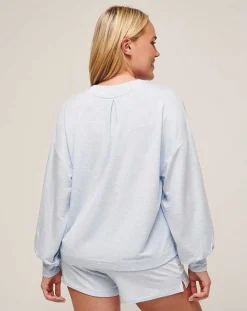 Cloud Terry Vneck Top