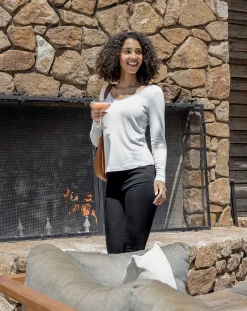 Favorite Day Long Sleeve V-Neck Top