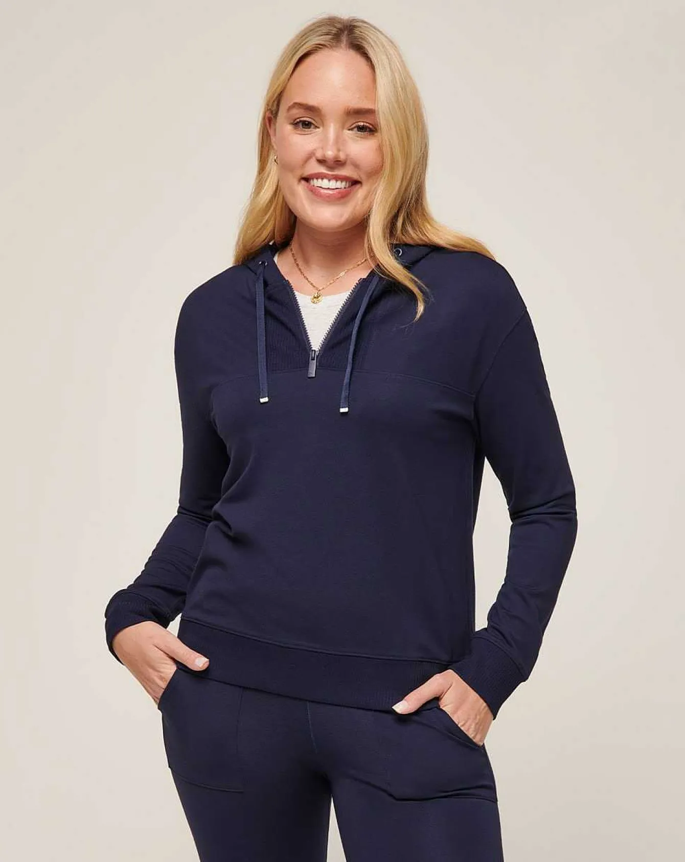 Friday Ponte Half Zip Hoodie