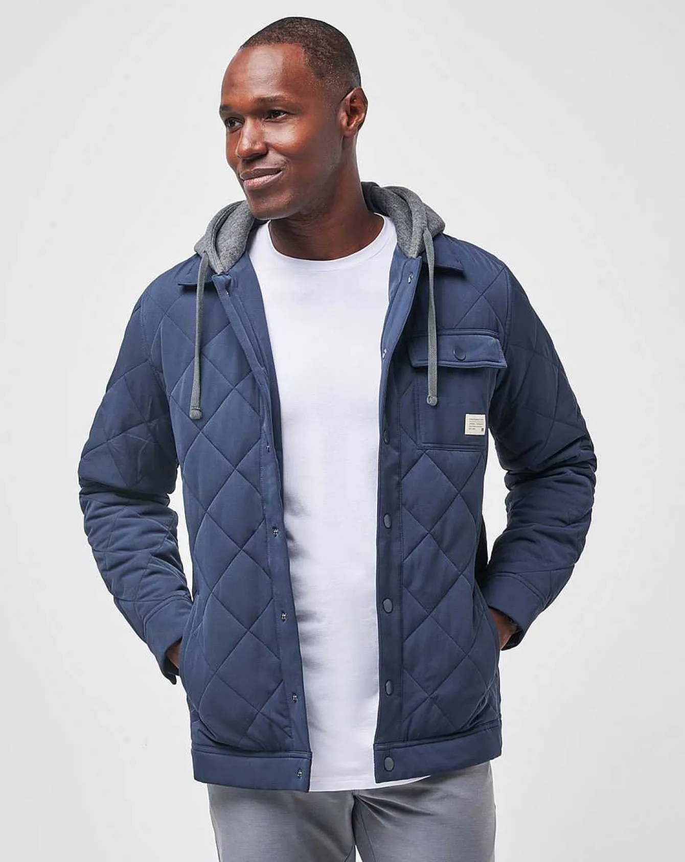Grey Wave Full Zip Hoodie