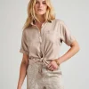 Seaside Bliss Tie Front Top