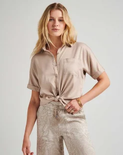 Seaside Bliss Tie Front Top