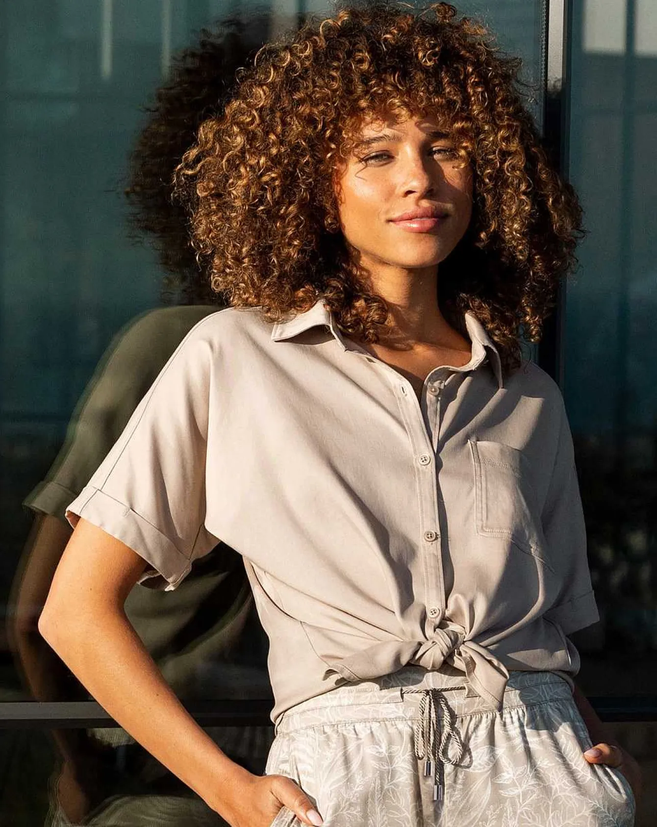 Seaside Bliss Tie Front Top