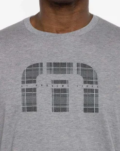 St Andrews Shadowy Plaid Tee