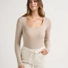 Sun Season Cloud Ribbed Top