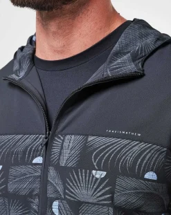 Tech Hoodie Striped Full Zip
