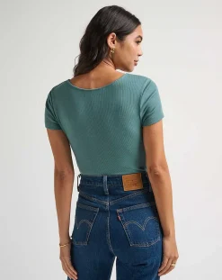 Tranquility Cloud Ribbed Top
